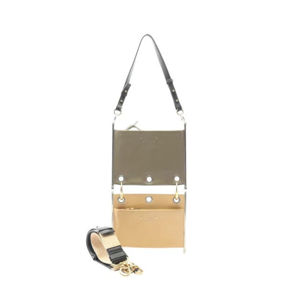 Chloe Shoulder Bag Leather Beige Brown Cream
